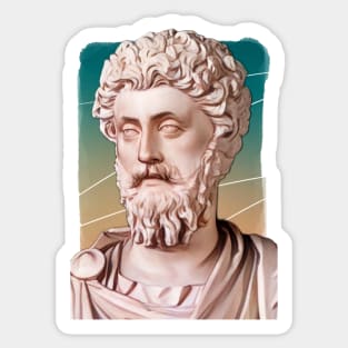 Roman Emperor Marcus Aurelius illustration Sticker